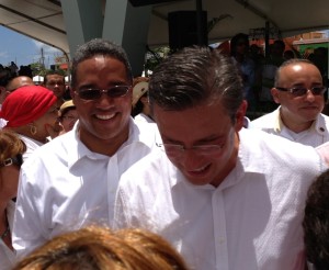 El senador Luis Daniel Rivera junto al gobernador, Alejandro García Padilla. (Foto/Suministrada)