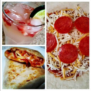 Burrito pizza y limonada con fresas. (Foto/Suministrada)
